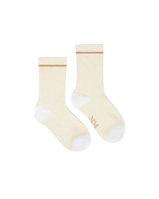 Max Mara White Cardiff Socken