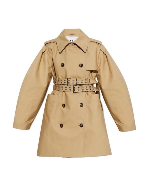 Ganni Natural Trench Coats