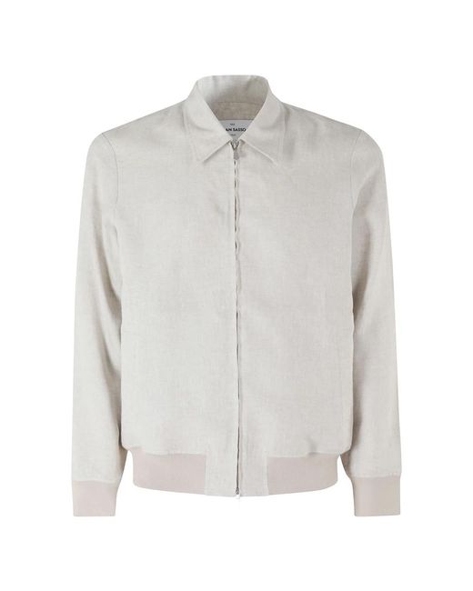 Gran Sasso Gray Bomber Jackets for men