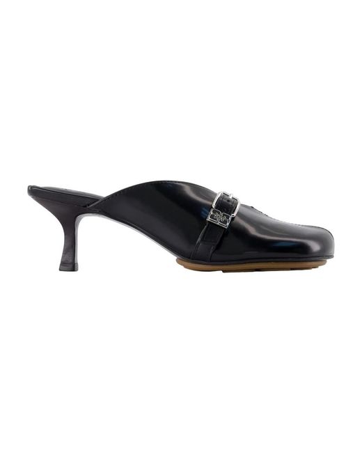 Ganni Black Sue Heeled Sandals
