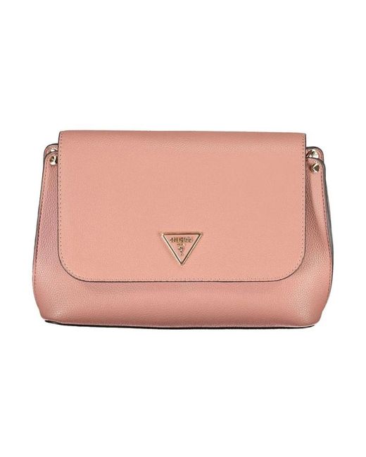 Guess Pink Rosa handtasche aus polyethylen