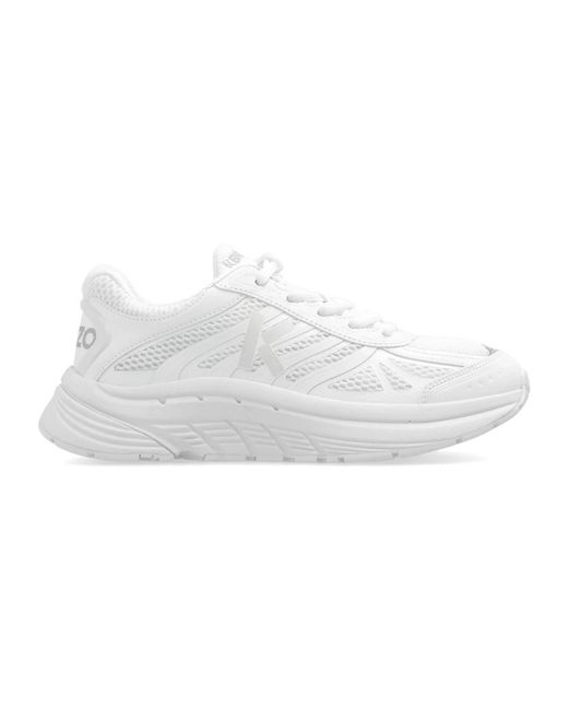 KENZO Sneakers Met Logo in het White