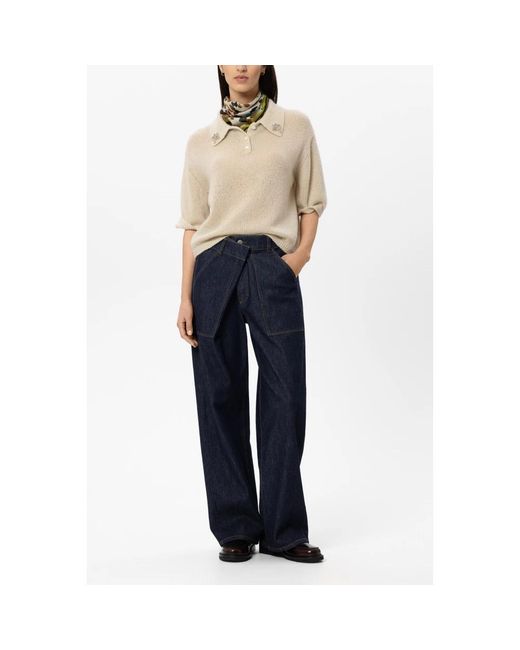 Luisa Cerano Blue Straight Fit Jeans