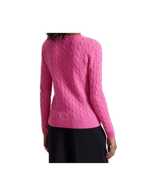 Round-Neck Knitwear Ralph Lauren de color Pink