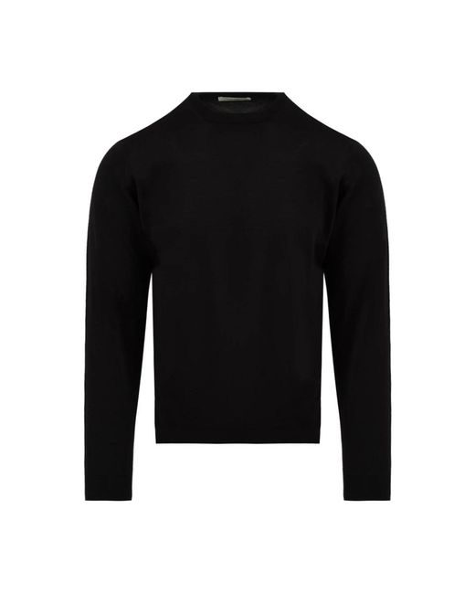 FILIPPO DE LAURENTIIS Black Round-Neck Knitwear for men
