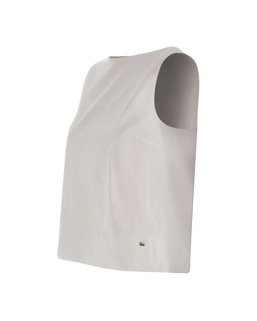 Herno Gray Sleeveless Tops