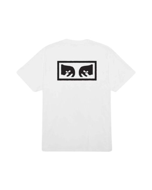 Obey Tops ,Wit ,Katoen Eyes 3 Tee Wit T-Shirt in het White voor heren