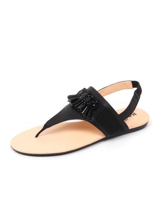 Hogan Schoenen ,Zwart ,Leer Valencia Sandaal in het Black