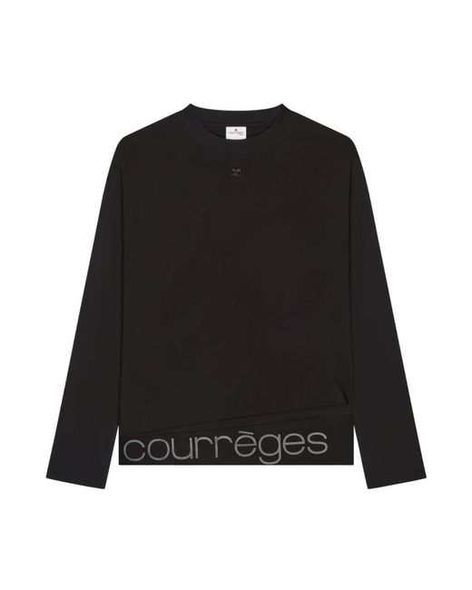 Courreges Black Long Sleeve Tops for men