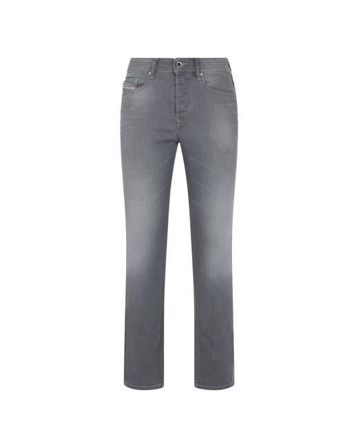 DIESEL Gray Slim Fit Jeans for men