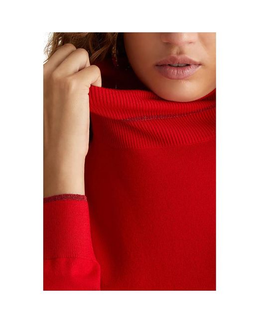 Liu Jo Red Rote sweaters mit lurex®-akzenten