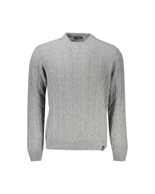 North Sails Gray Round-Neck Knitwear for men