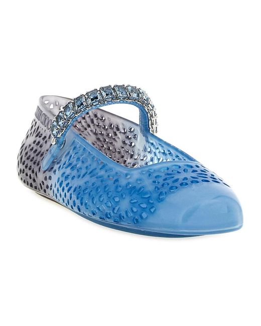 Jimmy Choo Blue Ballerina Shoes