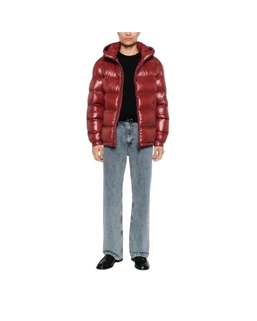 Herno Jassen ,Rood ,Nylon Piumino Giacca in het Red voor heren