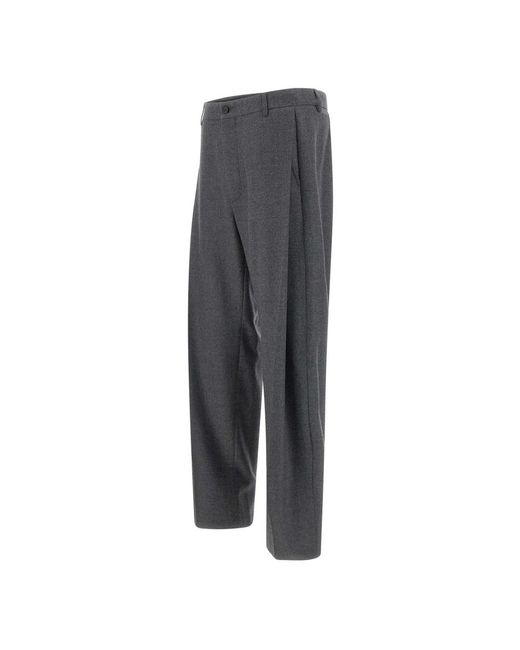 MM6 by Maison Margiela Gray Wide Trousers for men