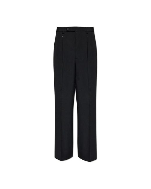 MM6 by Maison Margiela Black Wide Trousers for men