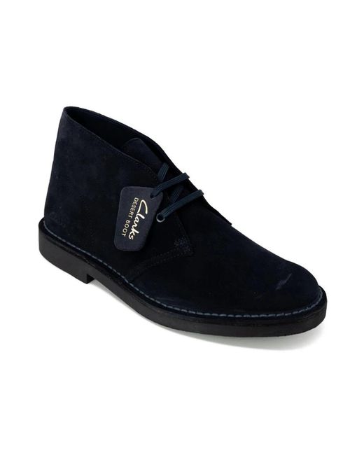 Clarks Blue Lace-Up Boots for men