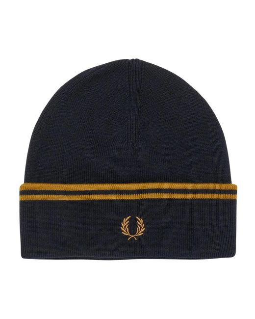 Fred Perry Blue Beanies for men