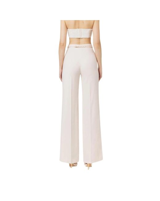 Elisabetta Franchi Pink Wide Trousers