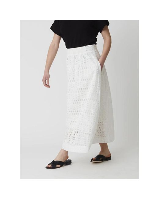 Maxi Skirts Alpha Studio de color White