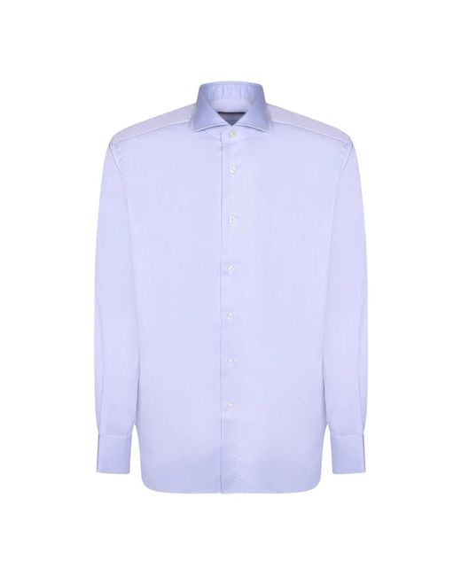 Dell'Oglio Blue Formal Shirts for men