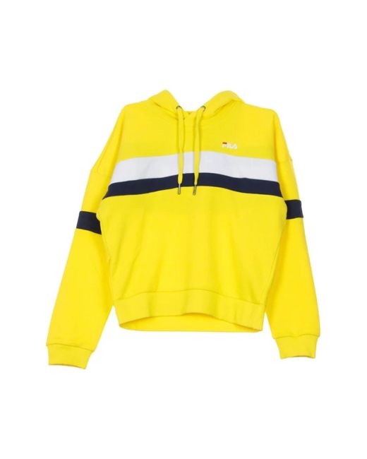 Fila Yellow Lightweight Cropped Hoodie Ella