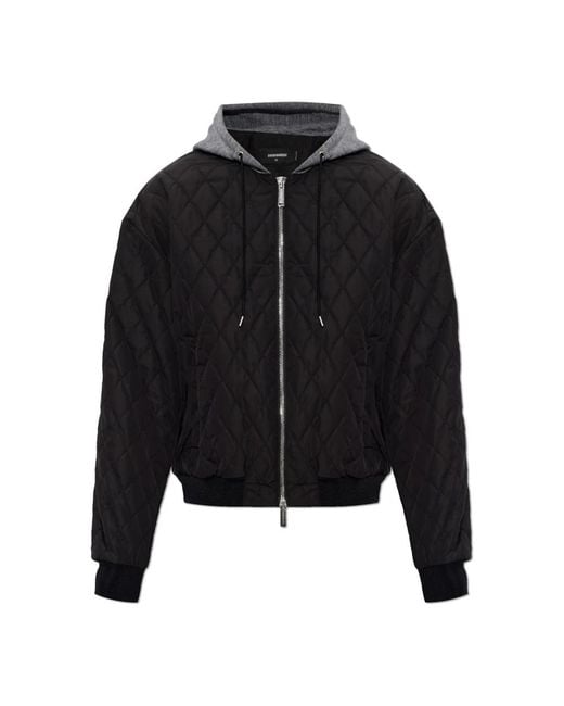 DSquared² Black Bomber Jackets for men