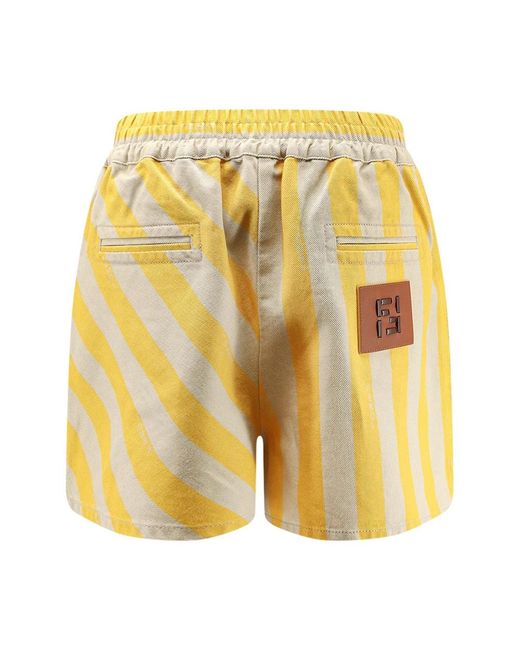 Fendi Yellow Short Shorts