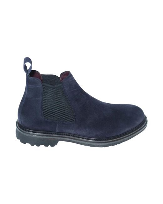 Peppe Migliore Blue Chelsea Boots for men