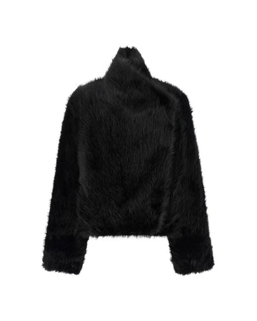BB COUTURE Black Faux Fur & Shearling Jackets