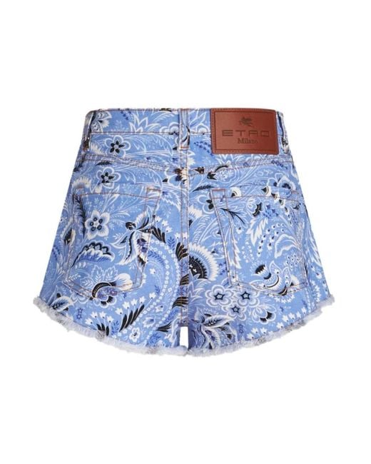 Etro Blue Denim Shorts