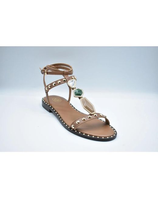 Ash Metallic Flat Sandals