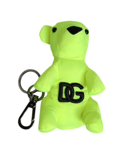 Dolce & Gabbana Green Schlüsselanhänger Mit Gesticktem Logo