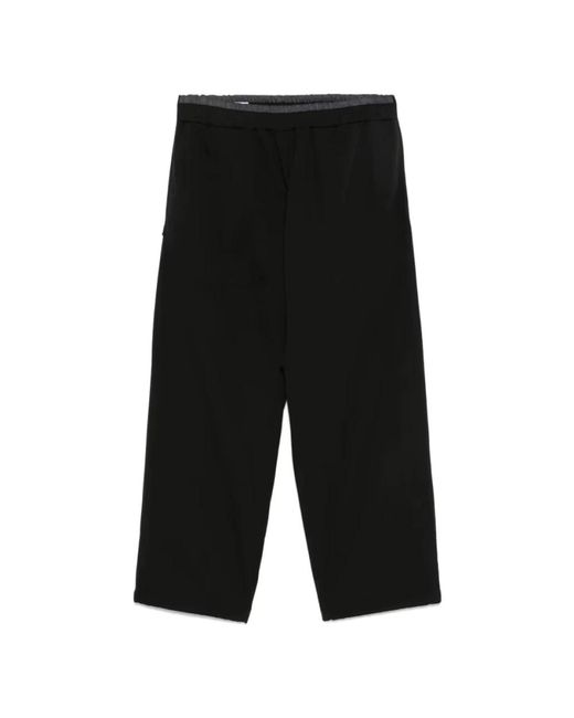 RANRA Broeken ,Zwart ,Katoen Zwarte Katoenen Zachte Broek Met Zakken in het Black voor heren