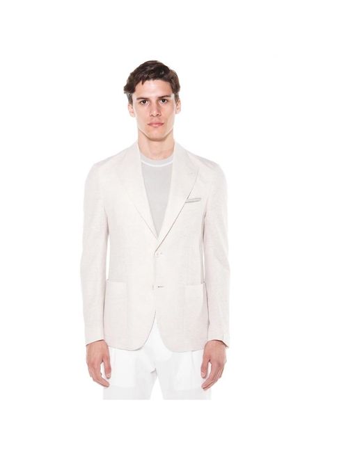 Eleventy White Blazers for men