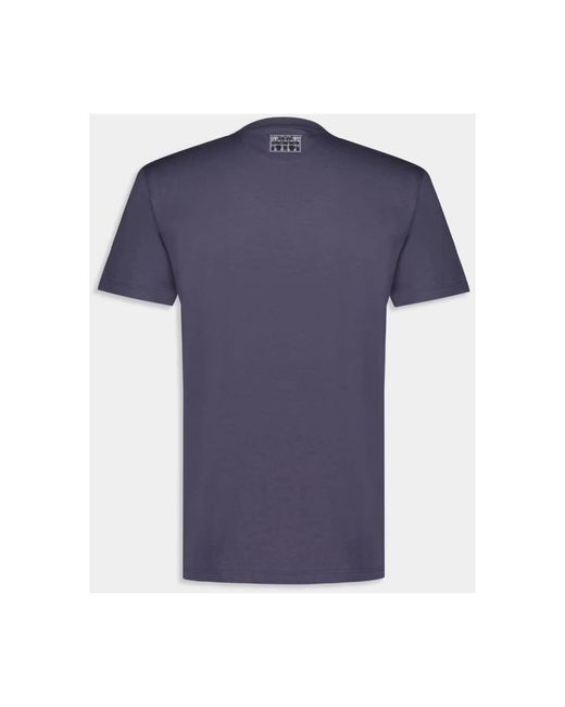 Fendi Tops ,Blauw ,Katoen Ff Postcards Cotton T-Shirt in het Blue voor heren