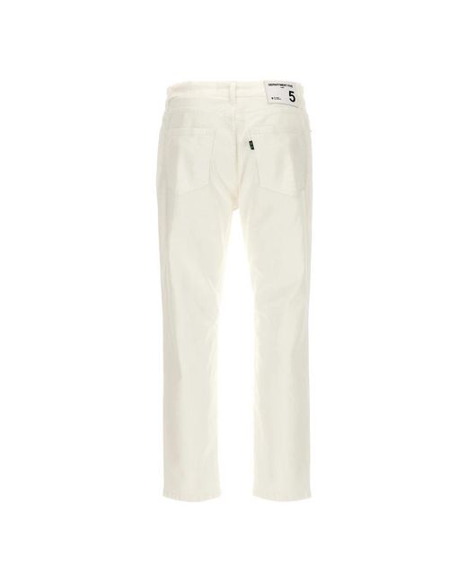 Department 5 White Straight Fit Jeans for men
