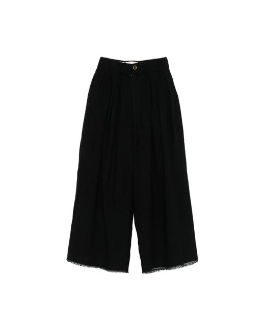 Uma Wang Black Cropped Trousers
