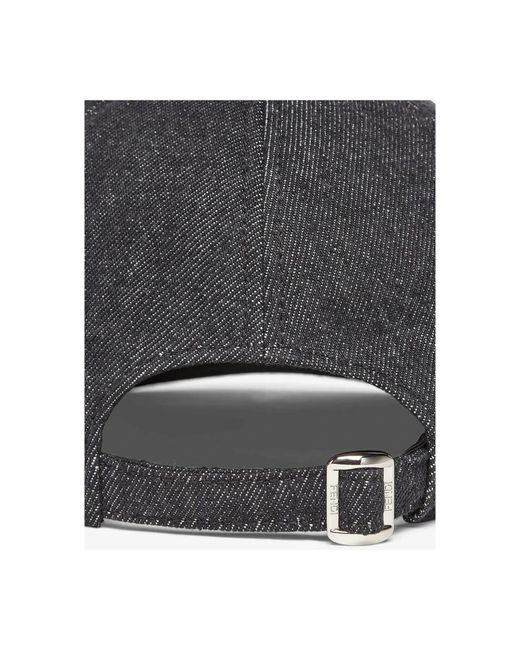 Fendi Schwarze baseballkappe mit ff-logo in Black für Herren