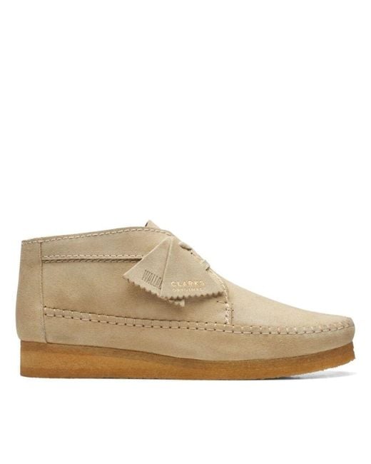 Clarks Natural Stilvolle Maple Suede Schnürstiefel