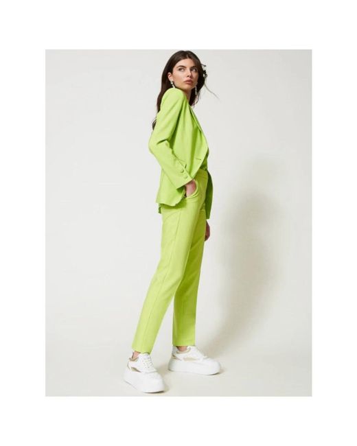 Twinset Green Tapered Trousers