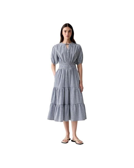 Barbour Ashwell Midi Jurk in het Blue