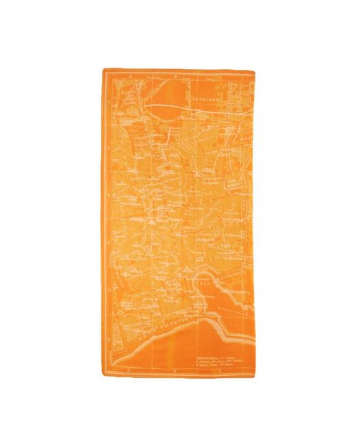 Windsor. Accessoires ,Oranje ,Wol Stadsprint Sjaal in het Orange