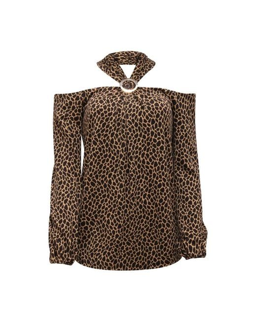 Michael Kors Brown Dunkel Kamel/Schwarzer Pullover Mu85Lsc9Bv