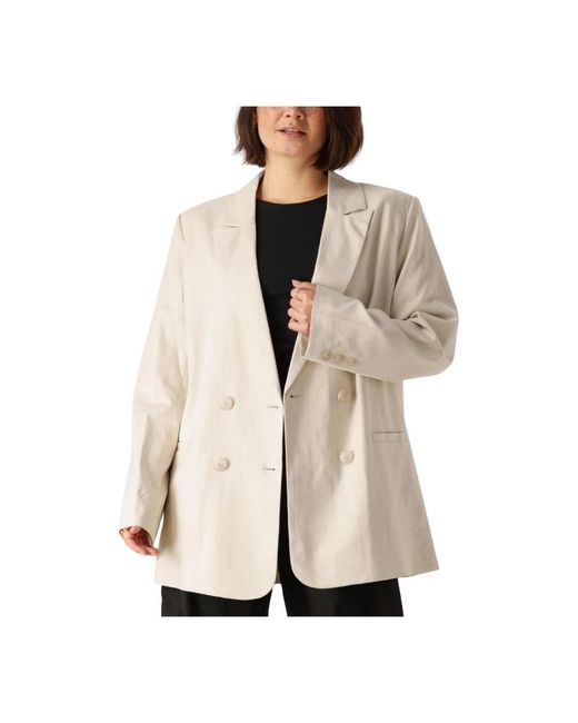 Gestuz Natural Leinenblazer