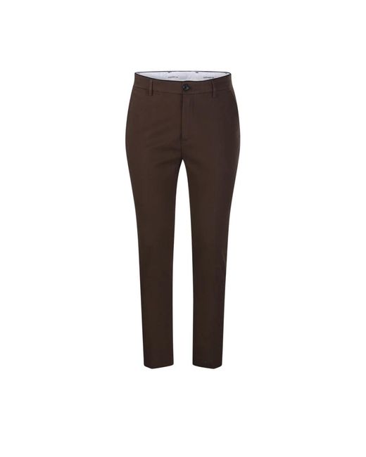 Department 5 Brown Slim-Fit Trousers for men