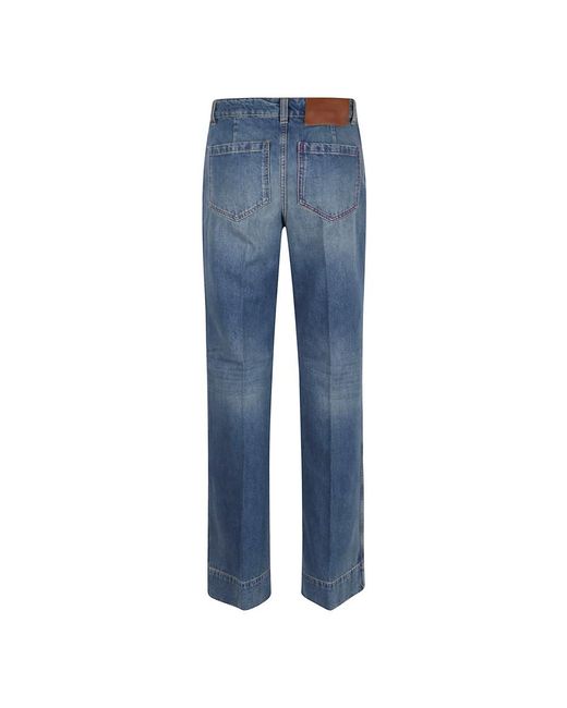 Victoria Beckham Blue Straight Fit Jeans