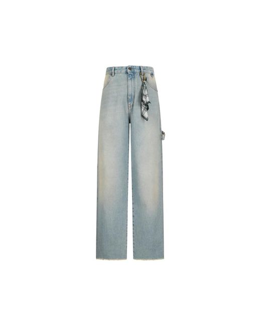 DARKPARK Blue Wide Jeans for men
