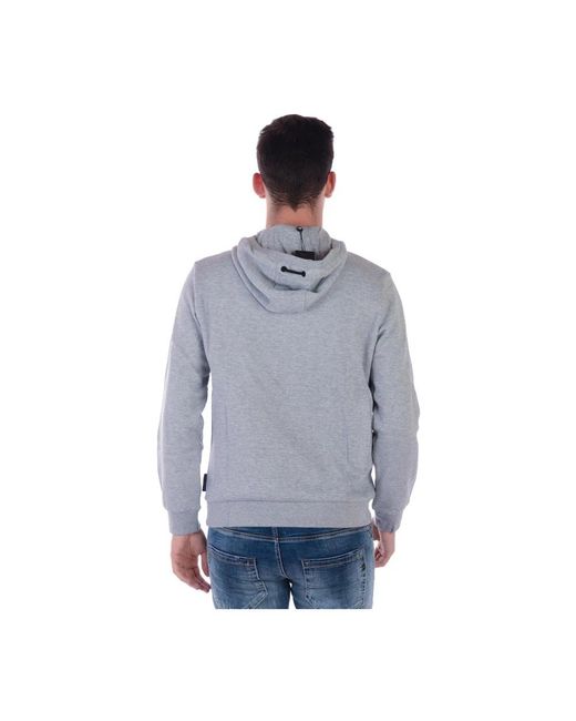 Emporio Armani Gray Long-Sleeved Hooded Sweater for men