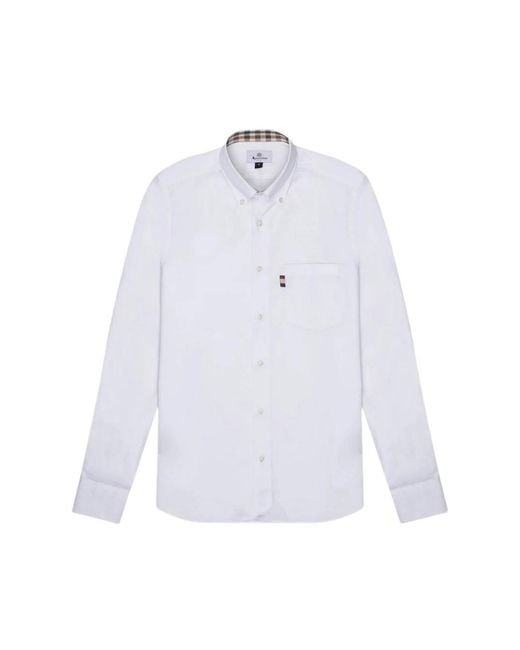 Aquascutum White Casual Shirts for men